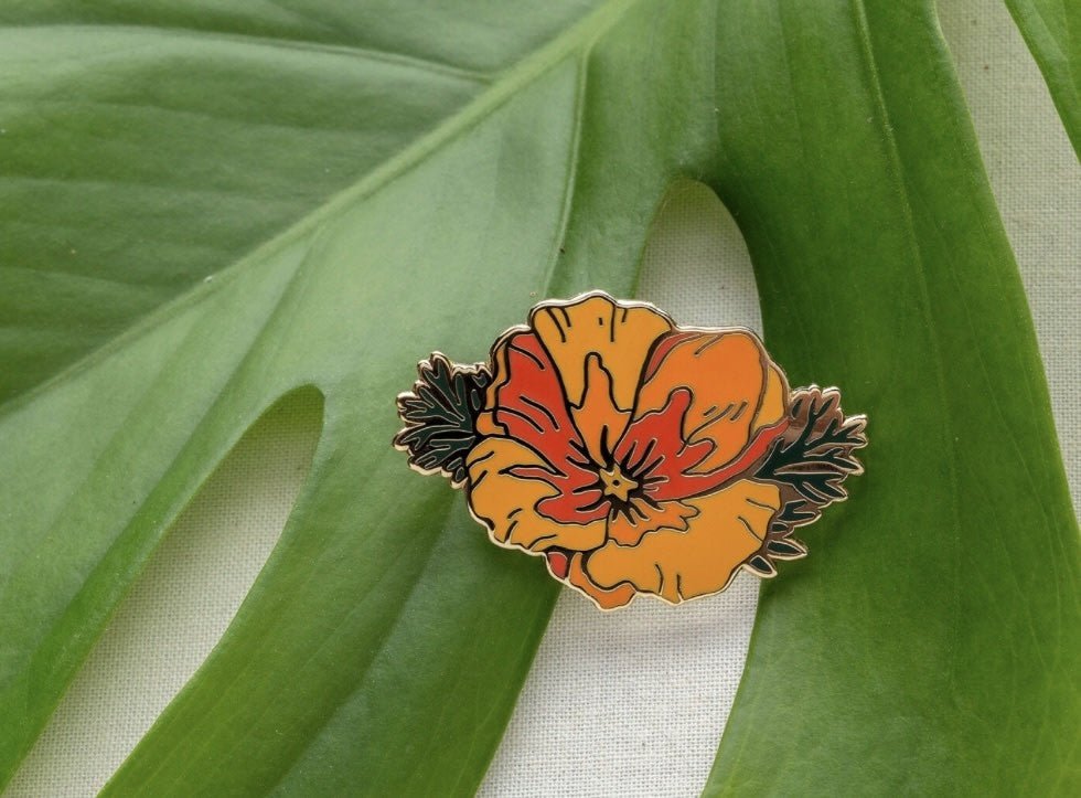 California Poppy Pin - Flea Boutiques