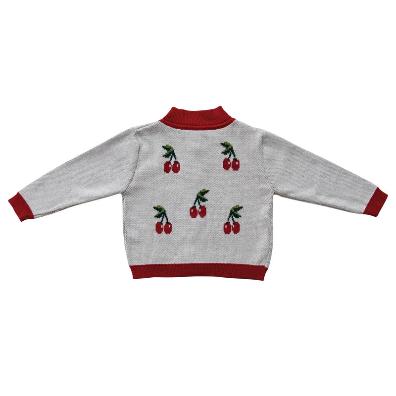 Cardigan Sweater with Cherries - Flea Boutiques