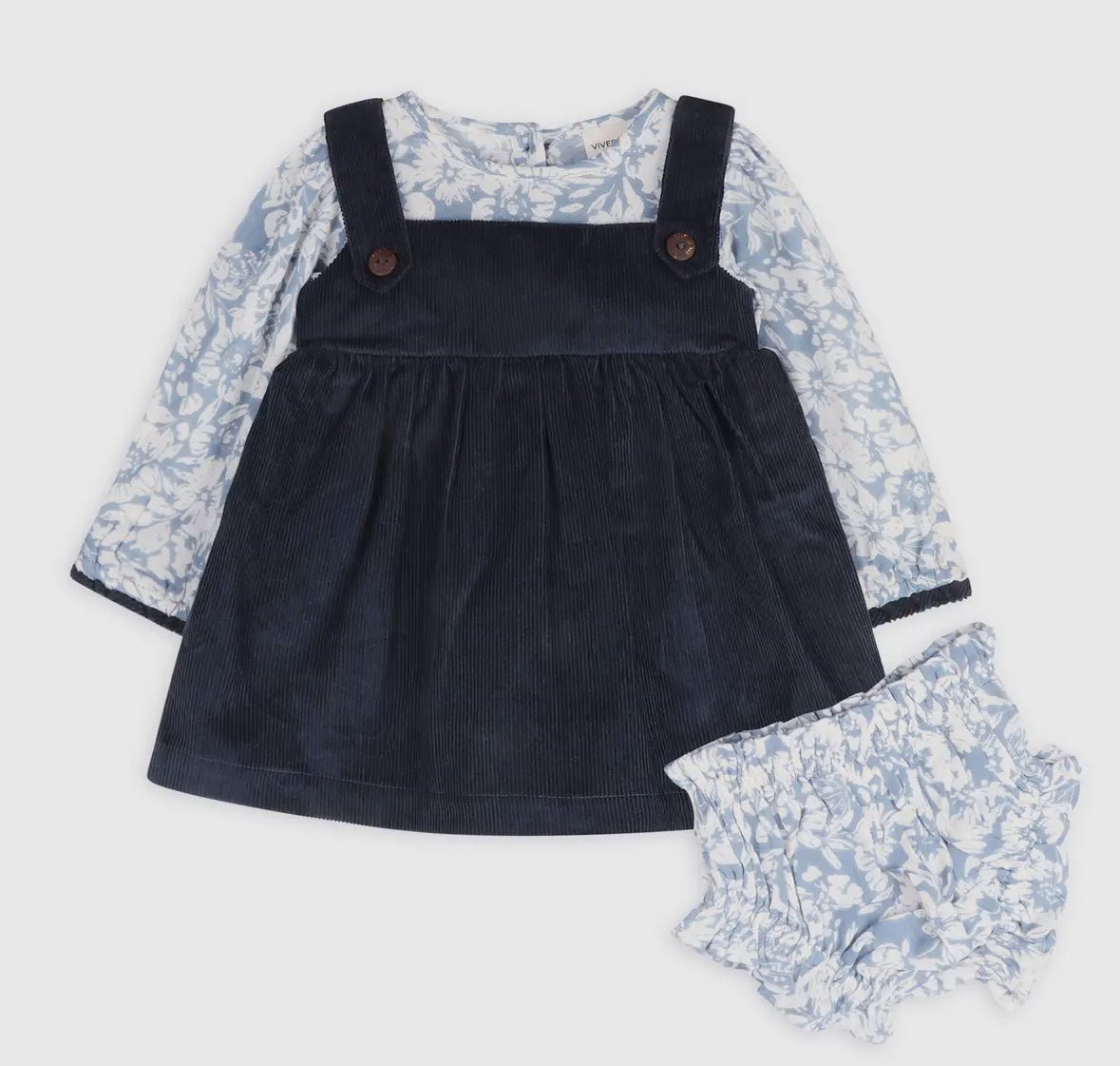 Cassis Pinafore Dress & Bloomers - Flea Boutiques