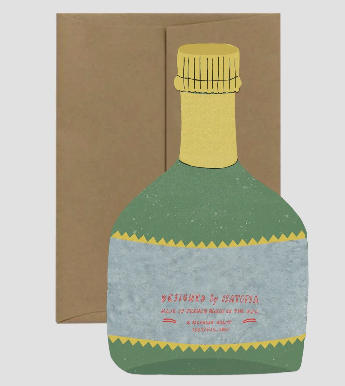 Champagne Die Cut Card - Flea Boutiques