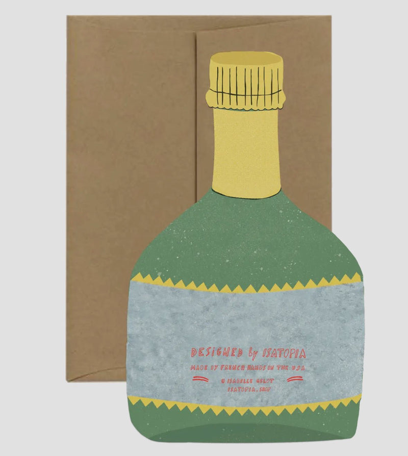 Champagne Die Cut Card - Flea Boutiques