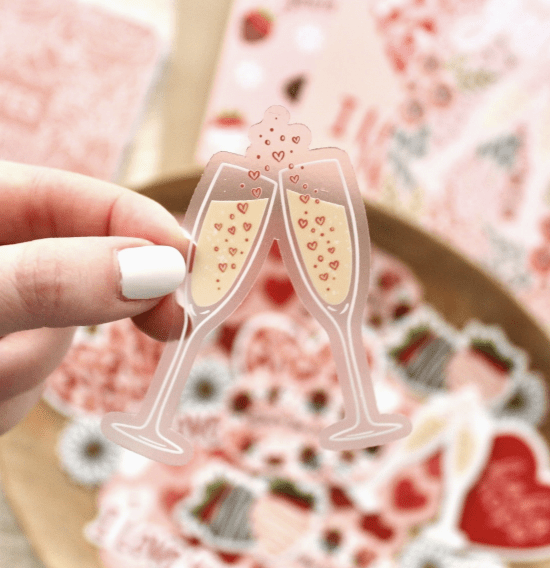 Champagne Glasses Sticker - Flea Boutiques
