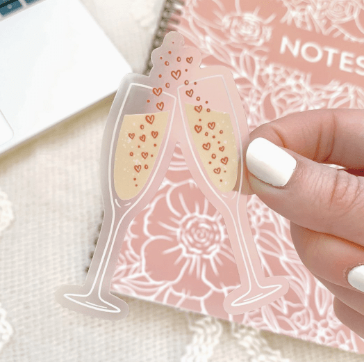 Champagne Glasses Sticker - Flea Boutiques