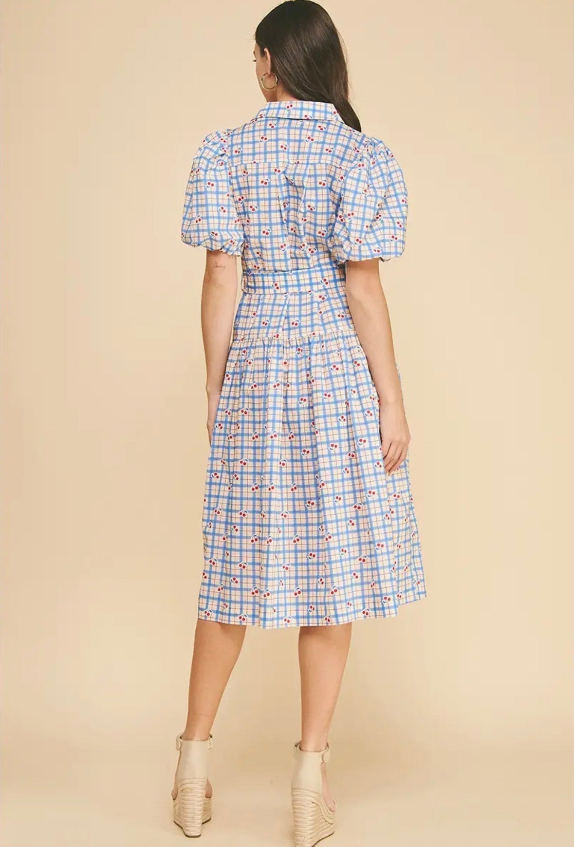 Checker with Cherry Midi - Flea Boutiques