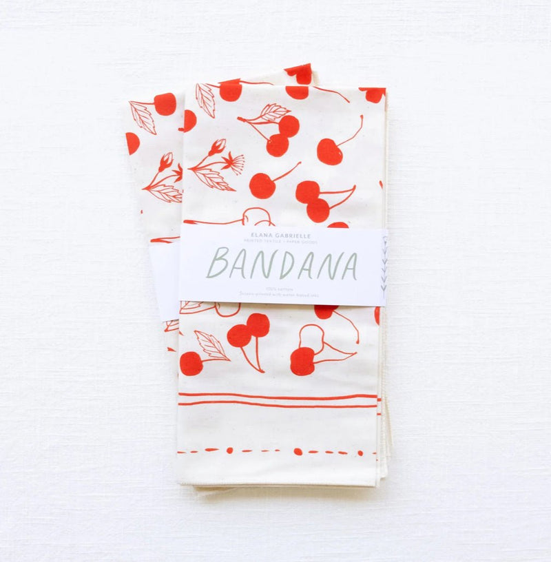 Cherries Cotton Bandana - Flea Boutiques