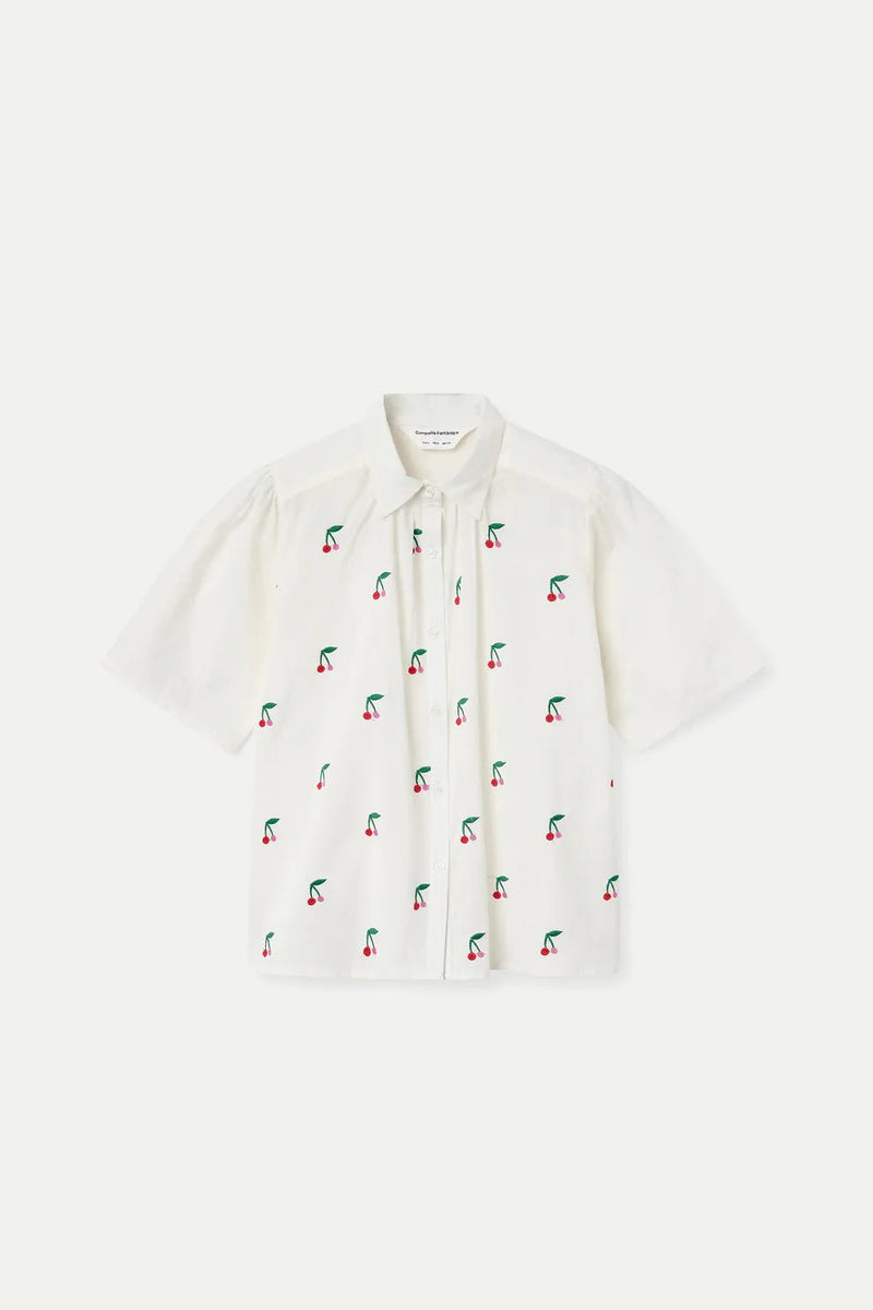 Cherry Embroidery Blouse - Flea Boutiques