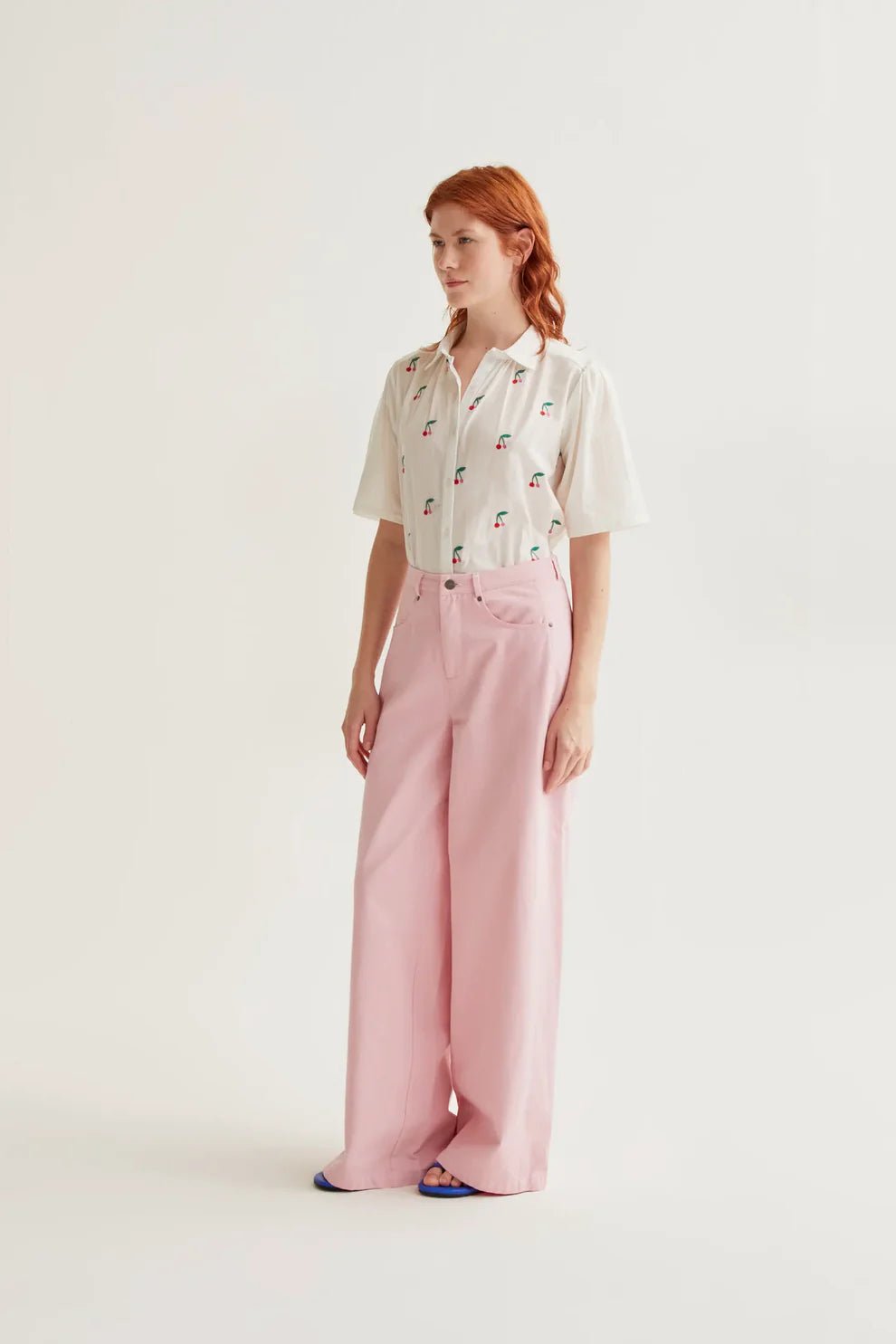 Cherry Embroidery Blouse - Flea Boutiques