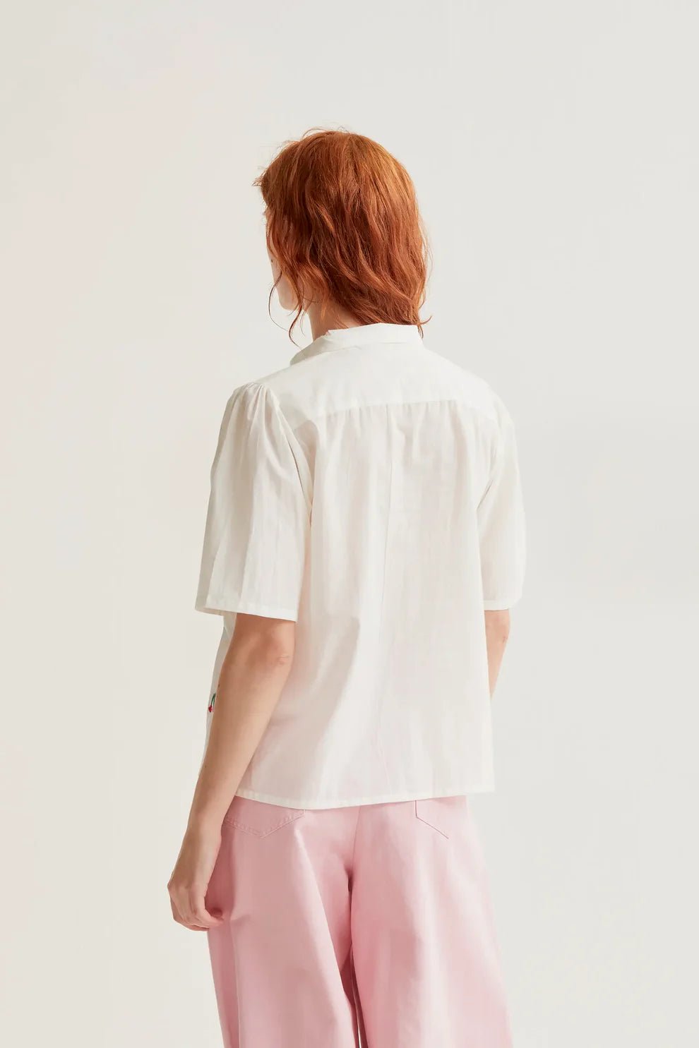 Cherry Embroidery Blouse - Flea Boutiques