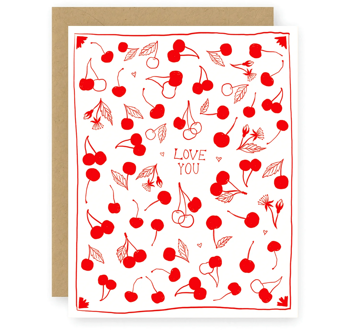 Cherry Love Greeting Card - Flea Boutiques