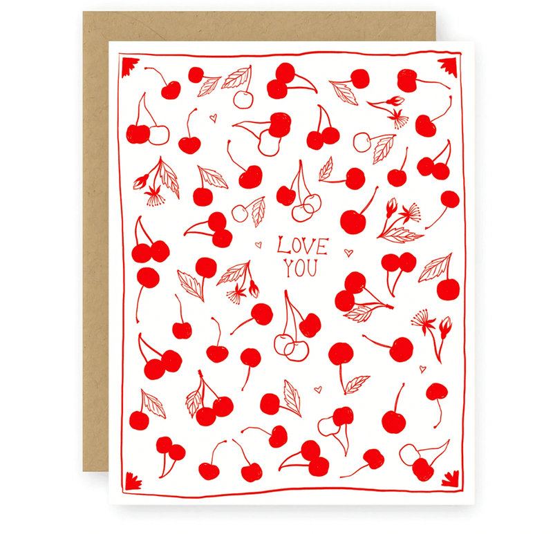 Cherry Love Greeting Card - Flea Boutiques