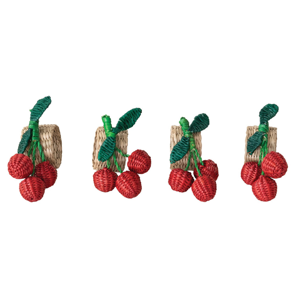 Cherry Woven Napkin Rings