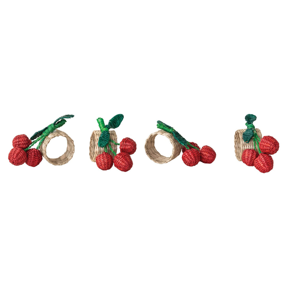 Cherry Woven Napkin Rings - Flea Boutiques