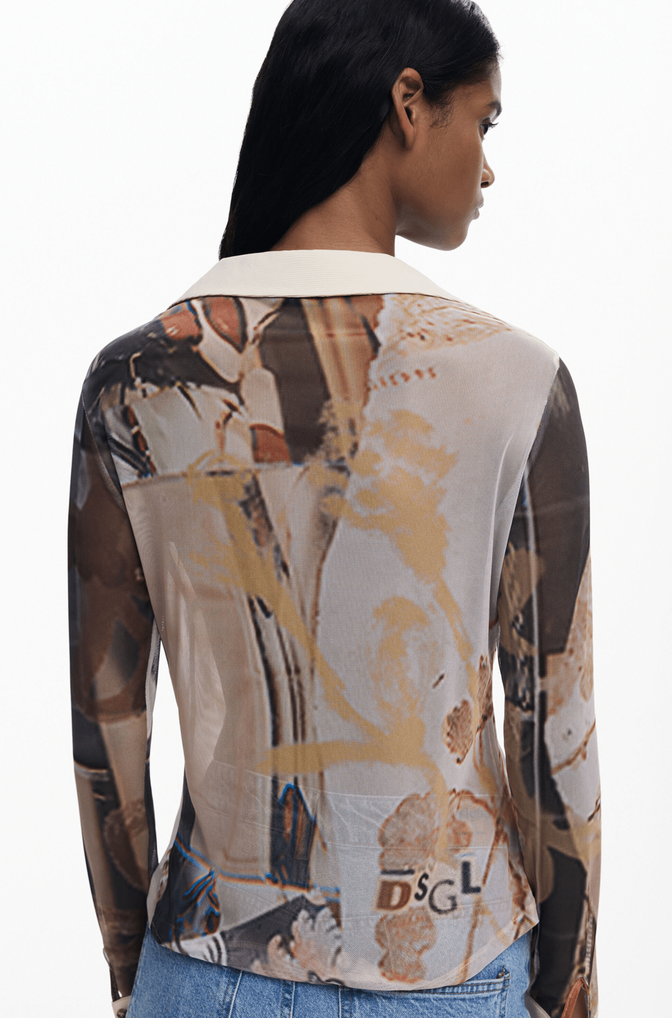 Chiffon Cuffed Shirt - Flea Boutiques