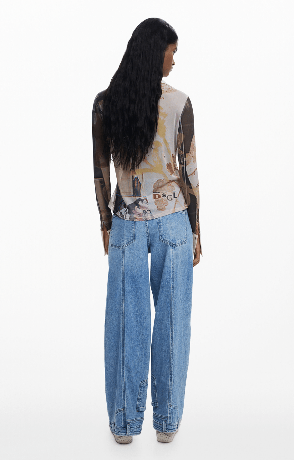 Chiffon Cuffed Shirt - Flea Boutiques