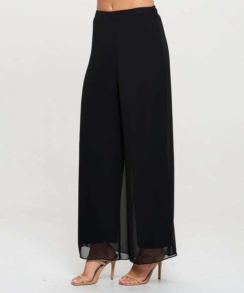 Chiffon Pull On Wide Leg Pant - Flea Boutiques