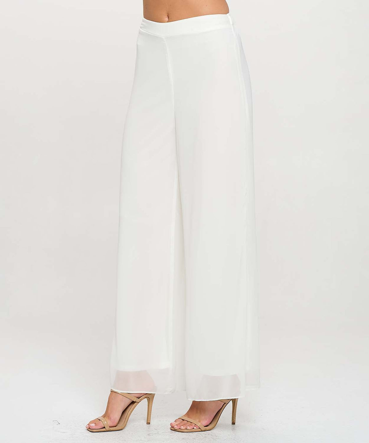 Chiffon Pull On Wide Leg Pant - Flea Boutiques