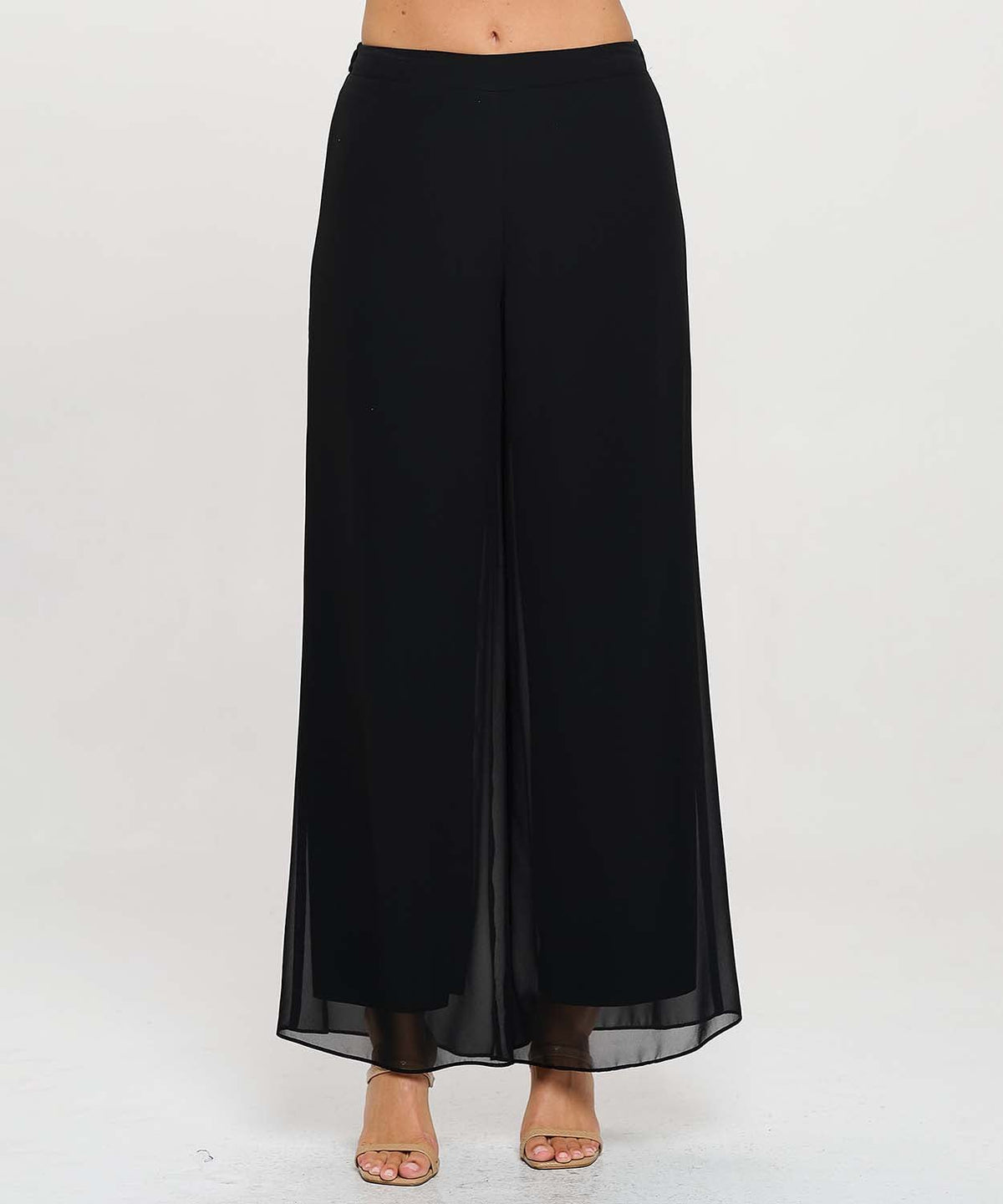 Chiffon Pull On Wide Leg Pant - Flea Boutiques