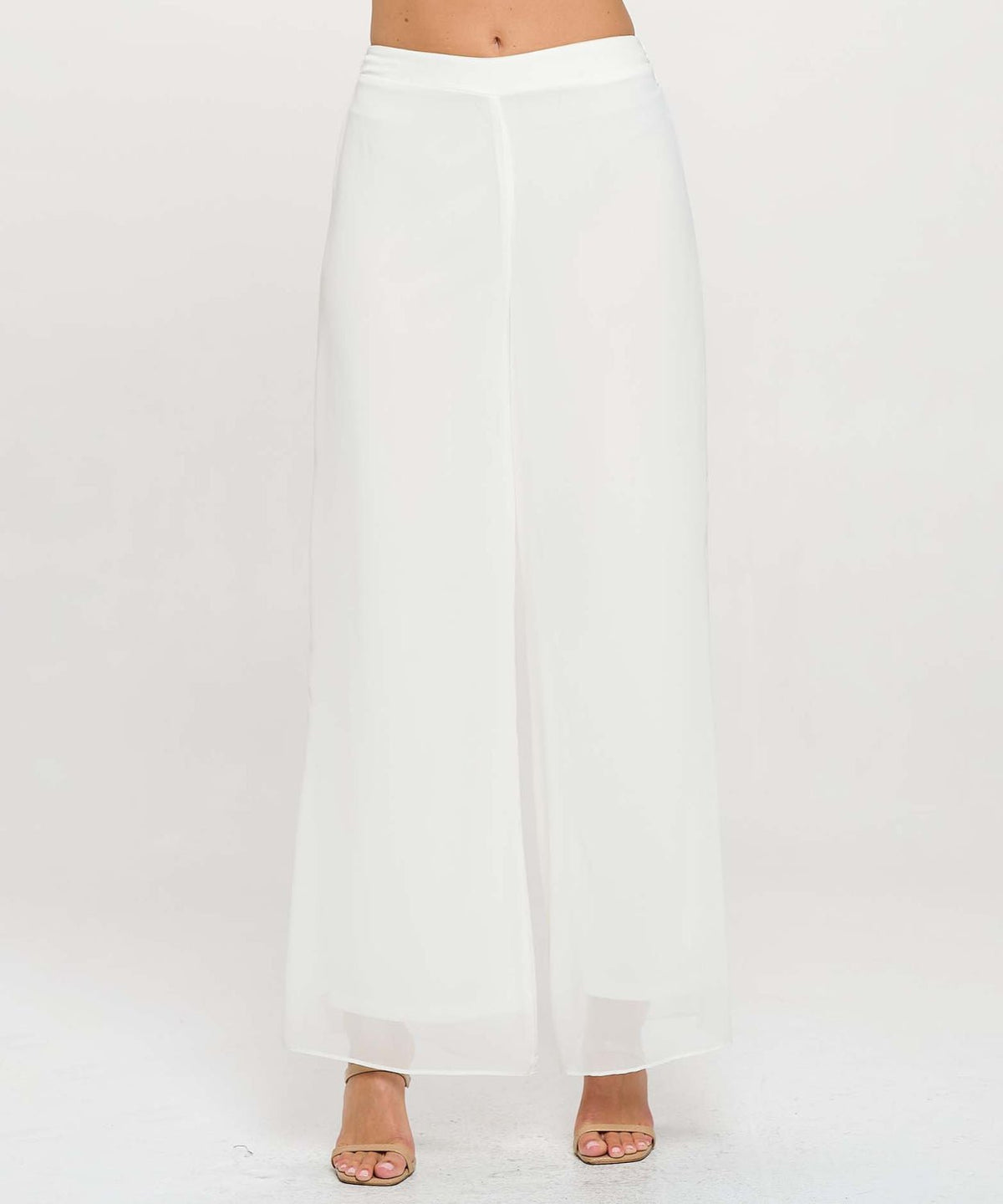 Chiffon Pull On Wide Leg Pant - Flea Boutiques