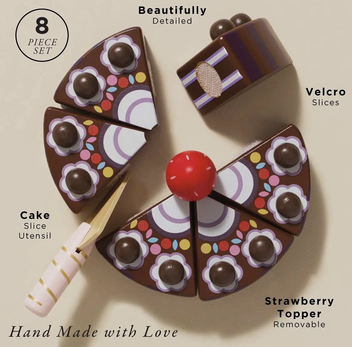 Chocolate Gateau Sliceable Cake - Flea Boutiques