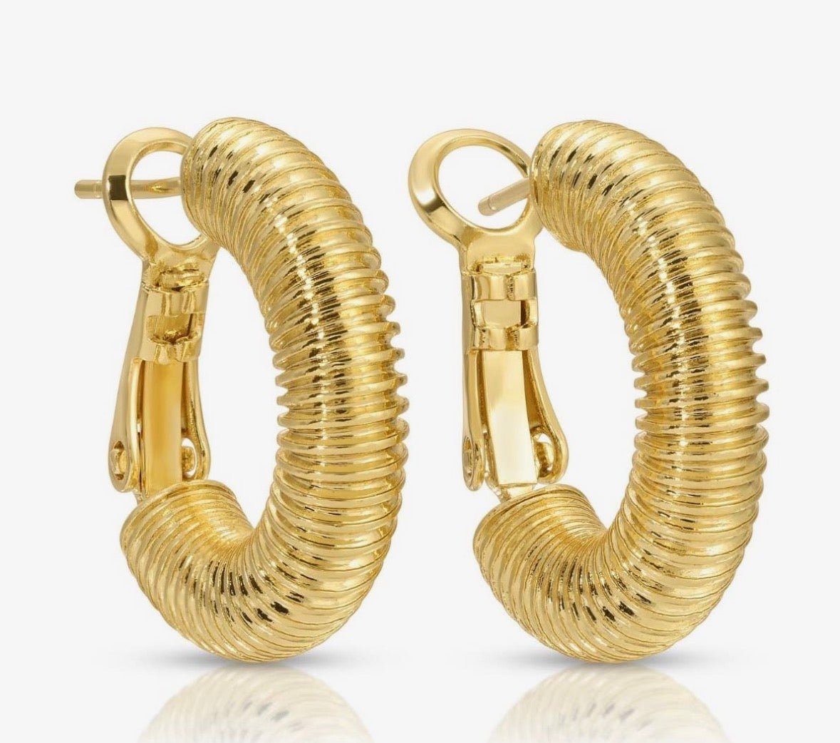 Coil Lever Back Hoops - Flea Boutiques