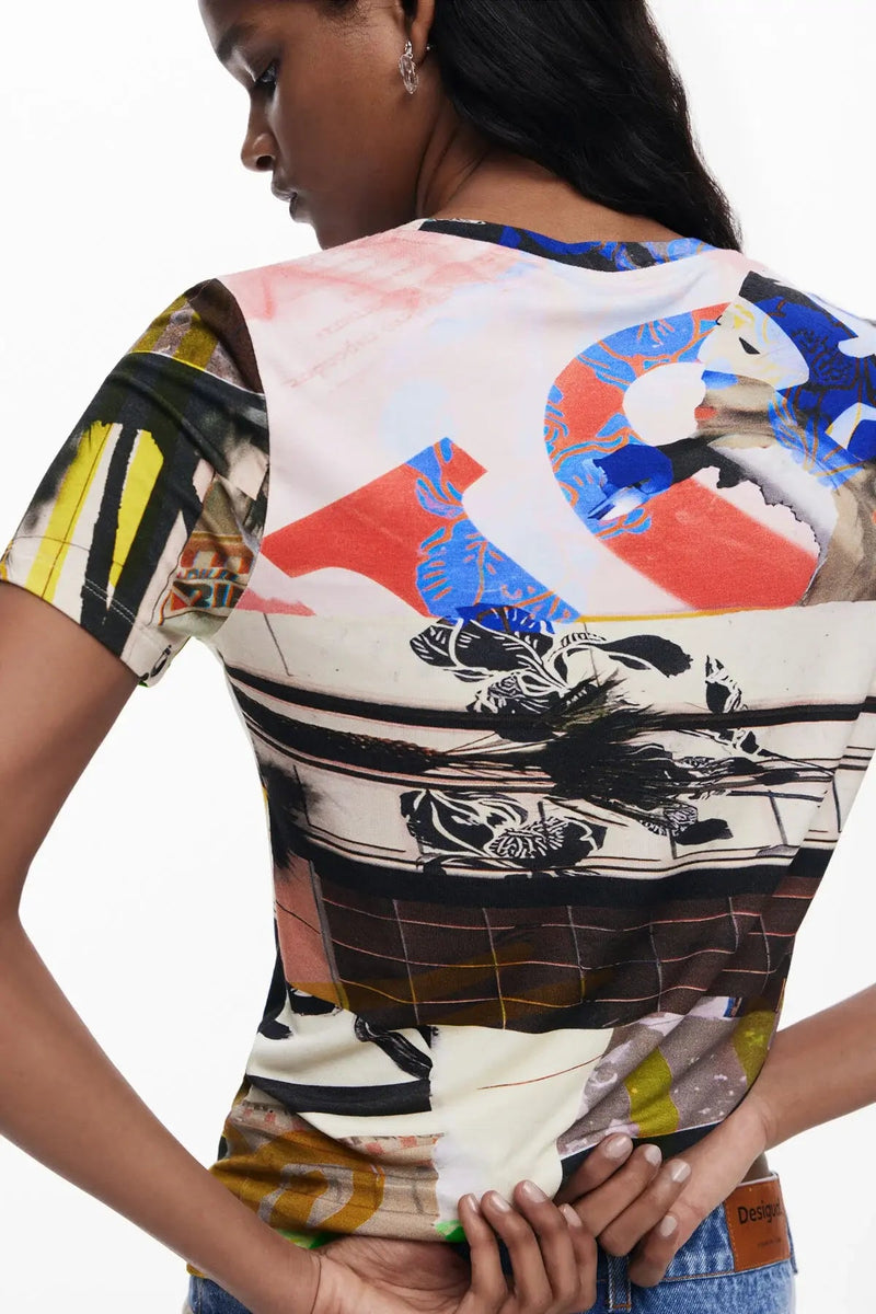 Collage Print T-Shirt - Flea Boutiques