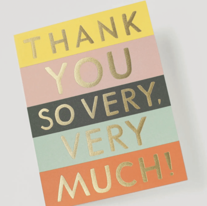 Color Block Thank You Card - Flea Boutiques