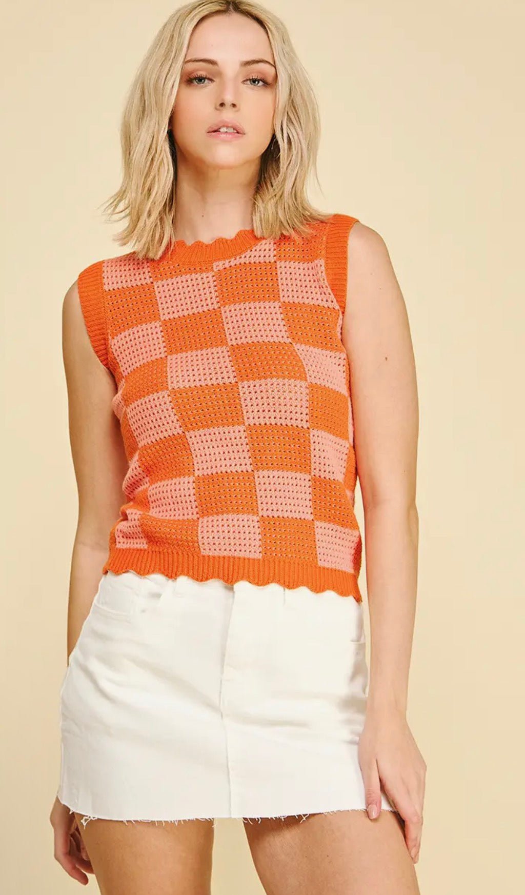 Colorblock Knit Tank - Flea Boutiques