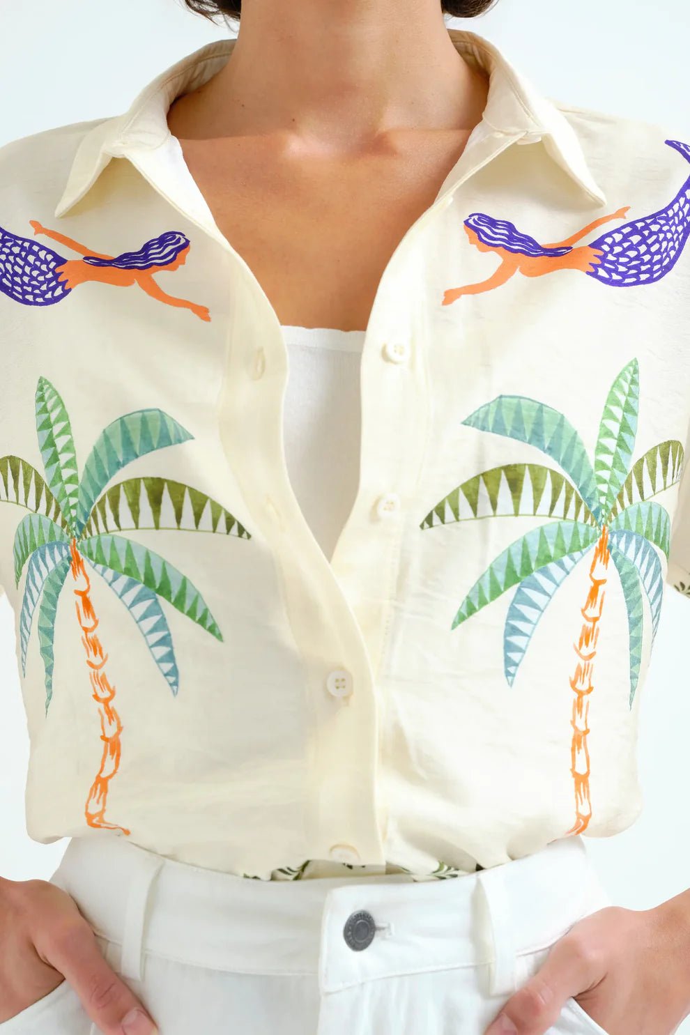 Compañía Fantástica Mermaids + Palms Camp Shirt - Flea Boutiques