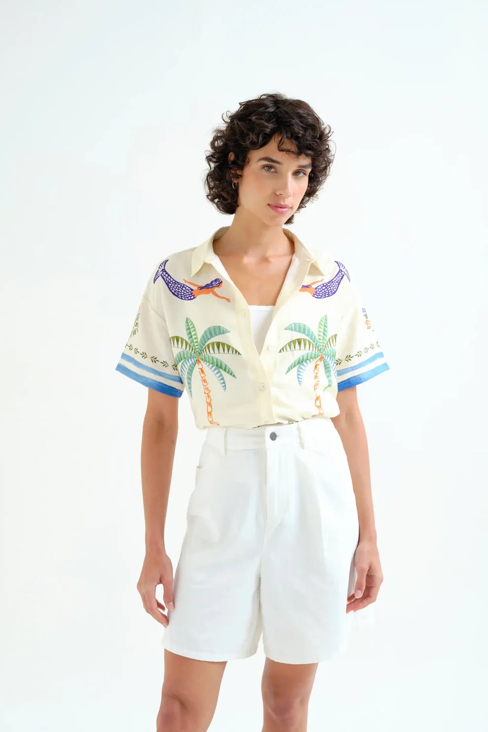 Compañía Fantástica Mermaids + Palms Camp Shirt - Flea Boutiques