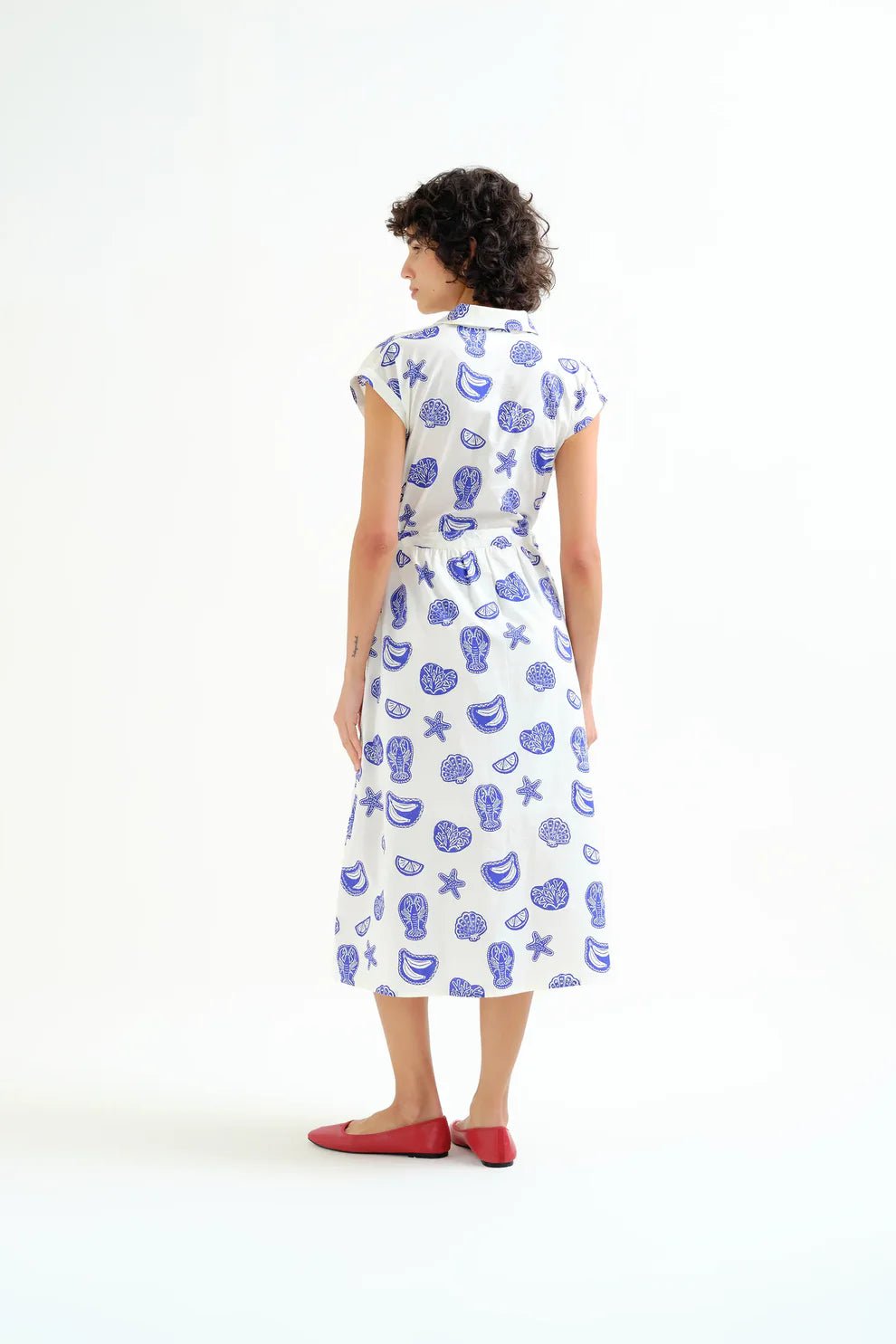 Compañía Fantástica Nautical Midi Shirt Dress - Flea Boutiques
