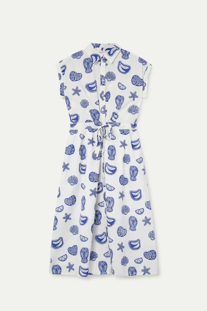 Compañía Fantástica Nautical Midi Shirt Dress - Flea Boutiques