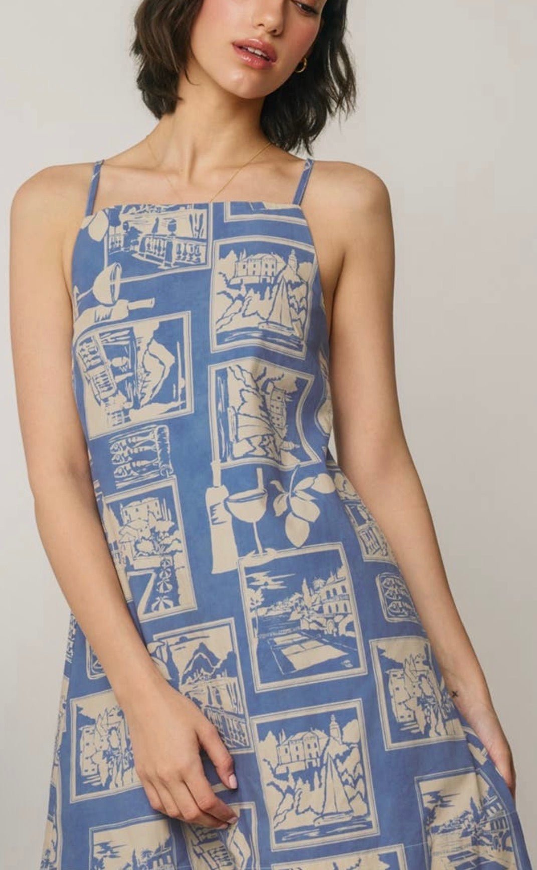Conversational Minimal Halter Dress – Flea Boutiques