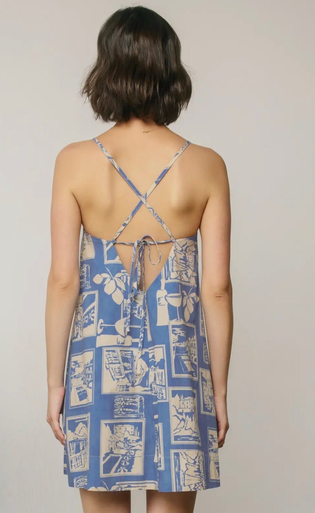 Conversational Minimal Halter Dress - Flea Boutiques