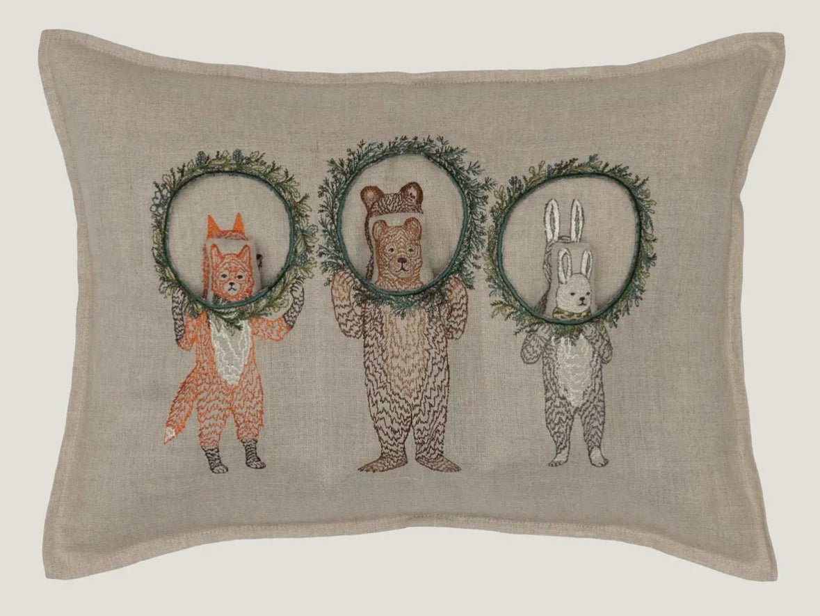 Coral & Tusk Christmas Wreath Trio Pocket Pillow - Flea Boutiques