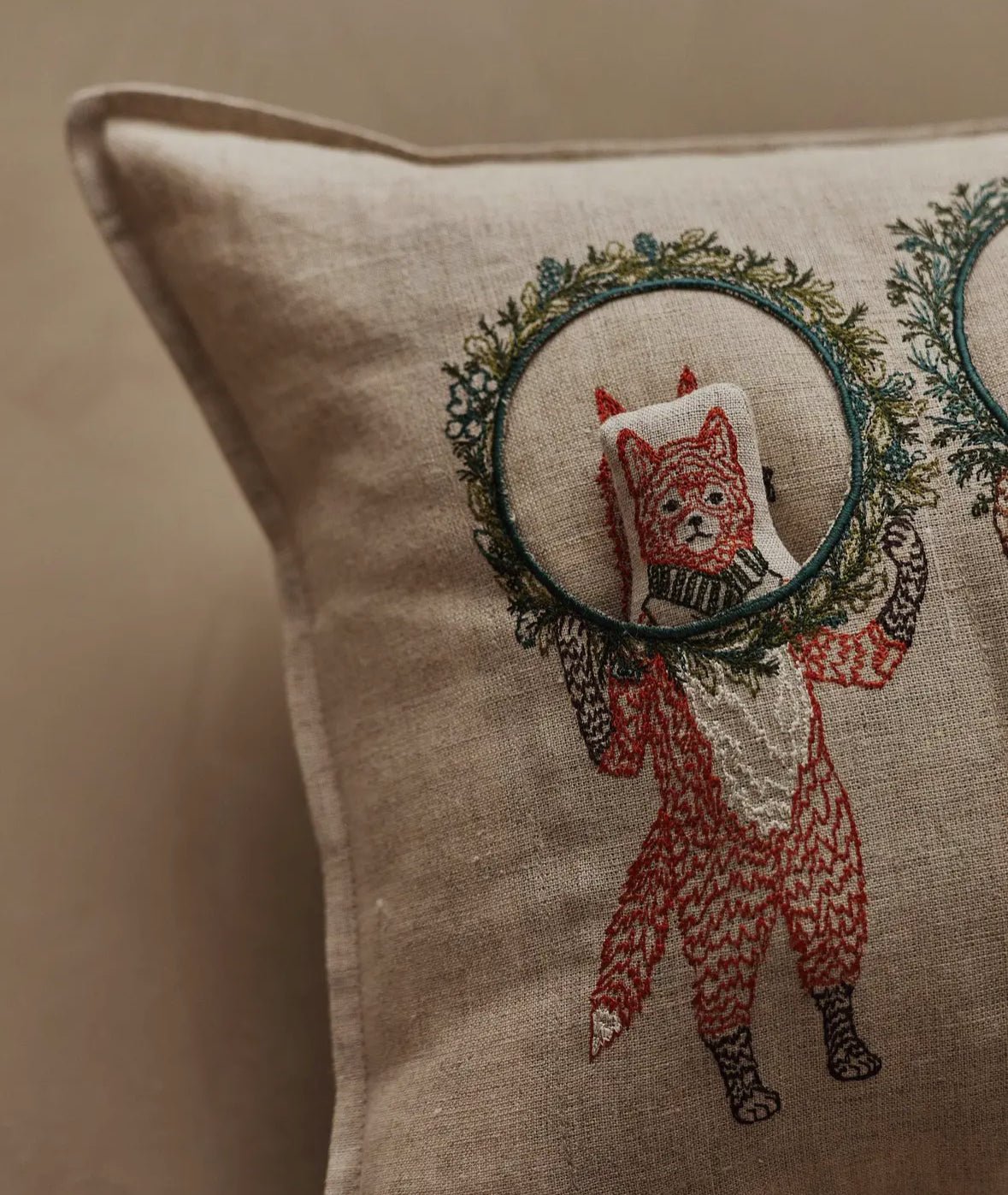 Coral & Tusk Christmas Wreath Trio Pocket Pillow - Flea Boutiques