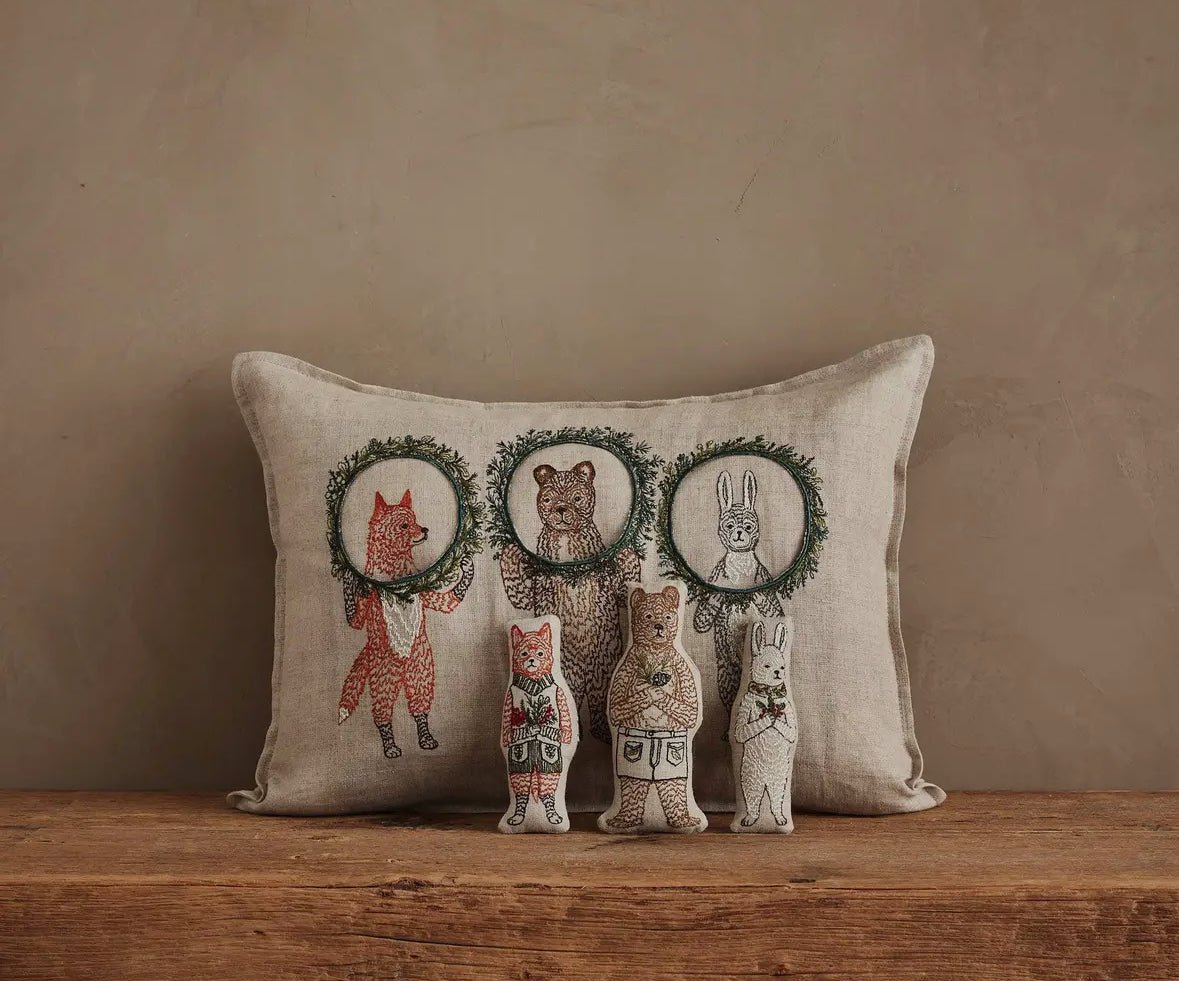 Coral & Tusk Christmas Wreath Trio Pocket Pillow - Flea Boutiques