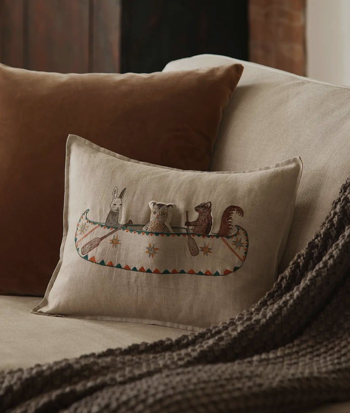 Coral & Tusk Friends Canoe Pocket Pillow - Flea Boutiques