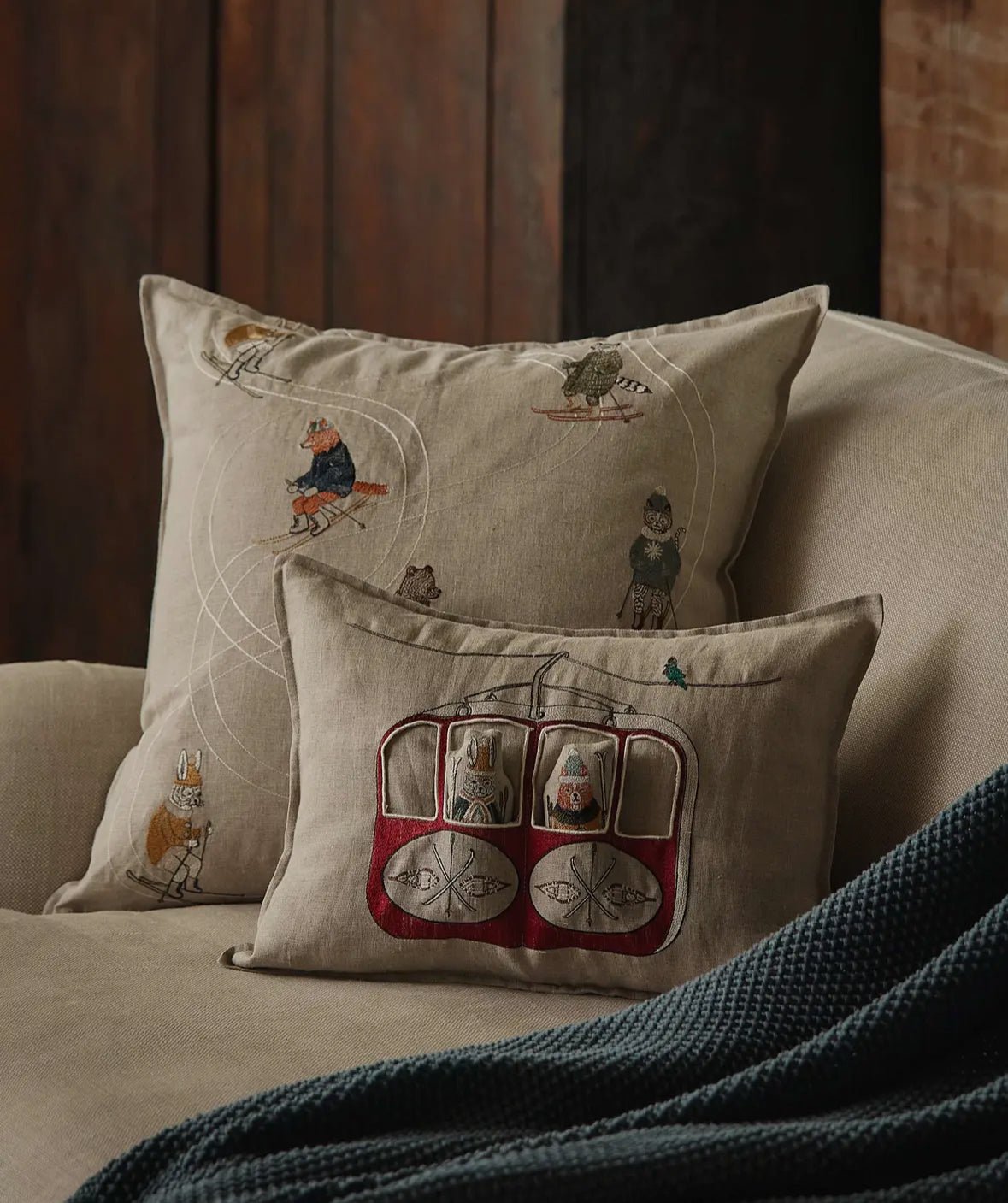 Coral & Tusk Gondola Ski Lift Pillow - Flea Boutiques
