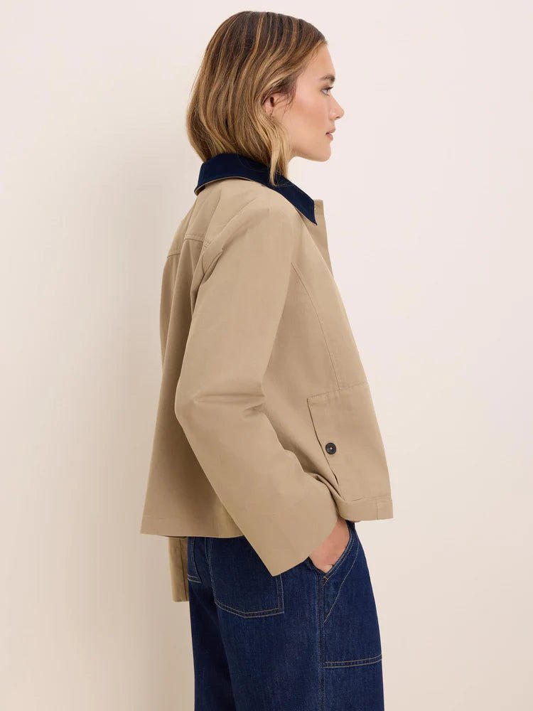 Cord Collar Twill Jacket - Flea Boutiques