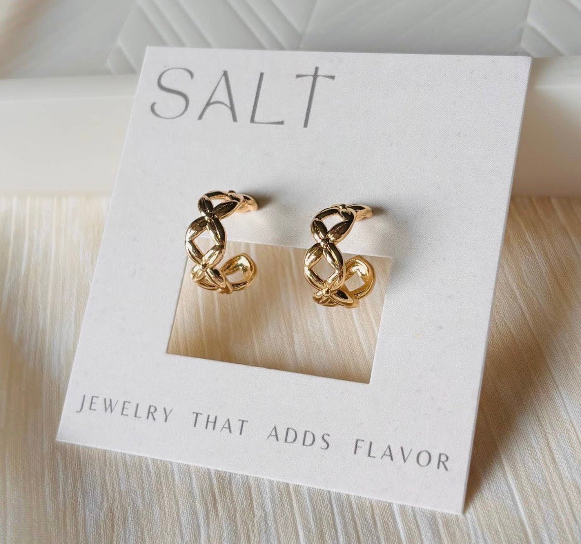 Criss Cross Hoop Earrings - Flea Boutiques
