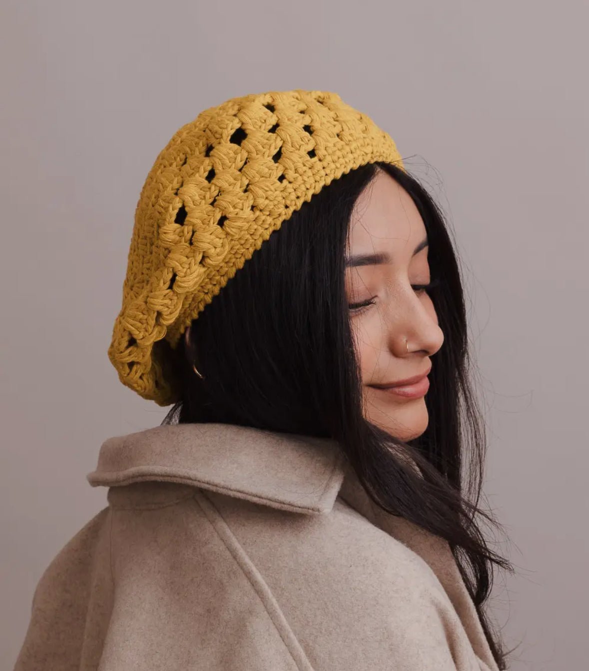 Crochet Knit Slouchy Beanie - Flea Boutiques