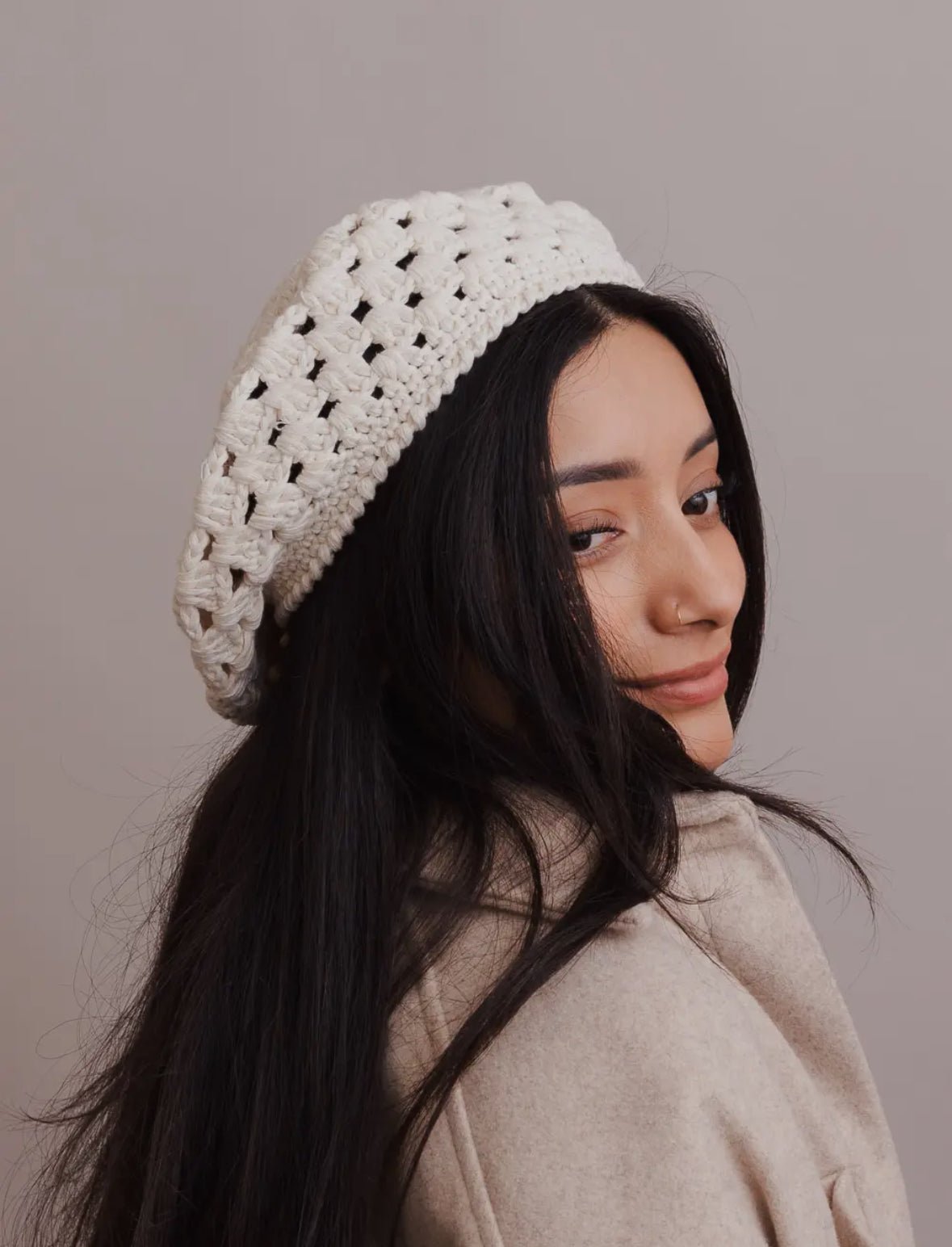 Crochet Knit Slouchy Beanie - Flea Boutiques