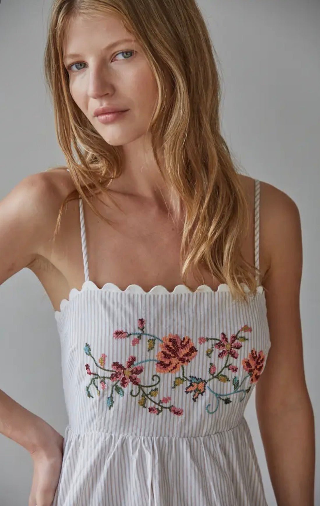 Cross Stich Bubble Mini Dress - Flea Boutiques