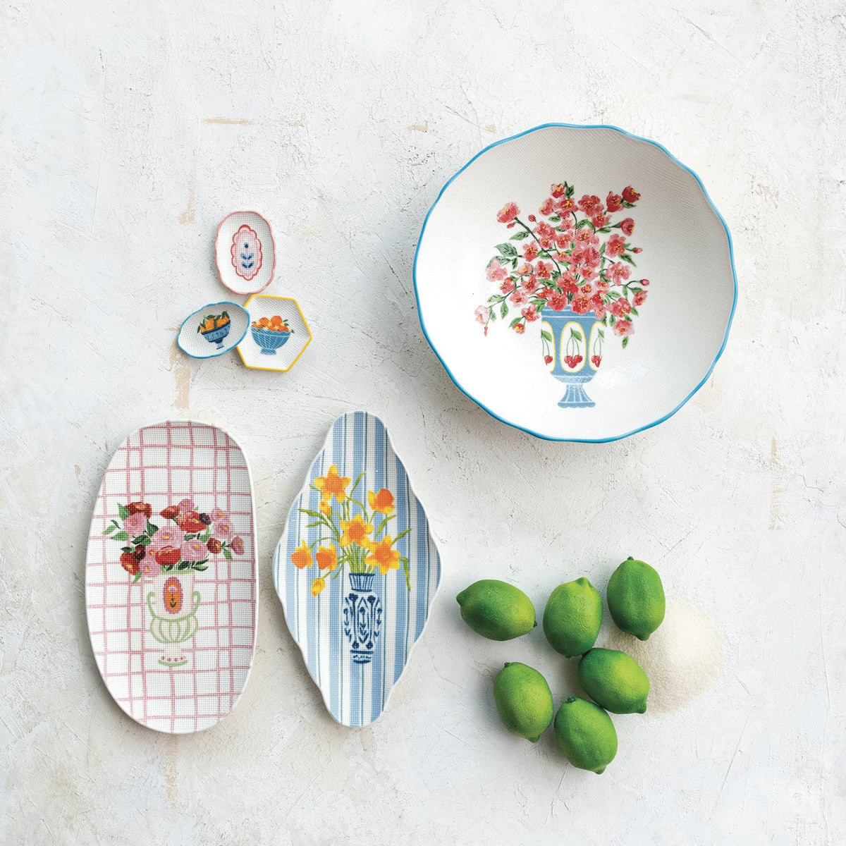 Cross Stitch Style Dish - Flea Boutiques