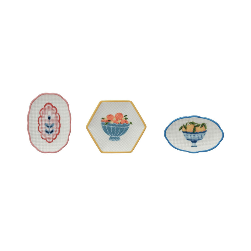 Cross Stitch Style Dish - Flea Boutiques