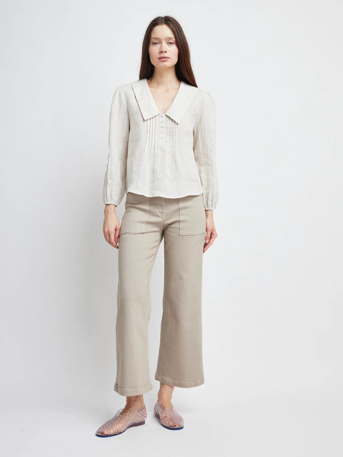 Danna Sailor Collar Blouse - Flea Boutiques