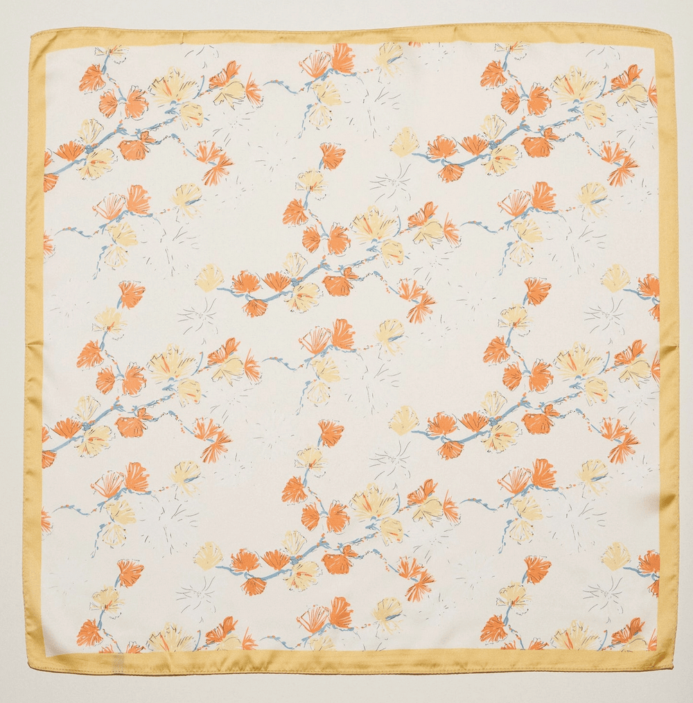 Delicate Floral Branch Scarf
