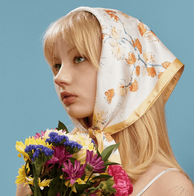 Delicate Floral Branch Scarf - Flea Boutiques