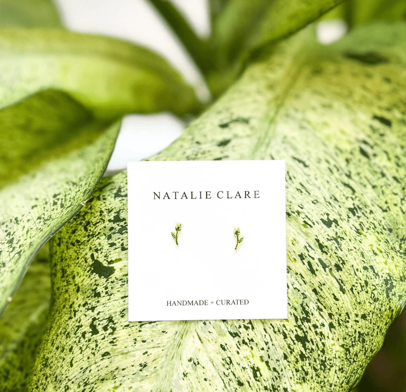 Delicate Rose Stud Earrings - Flea Boutiques