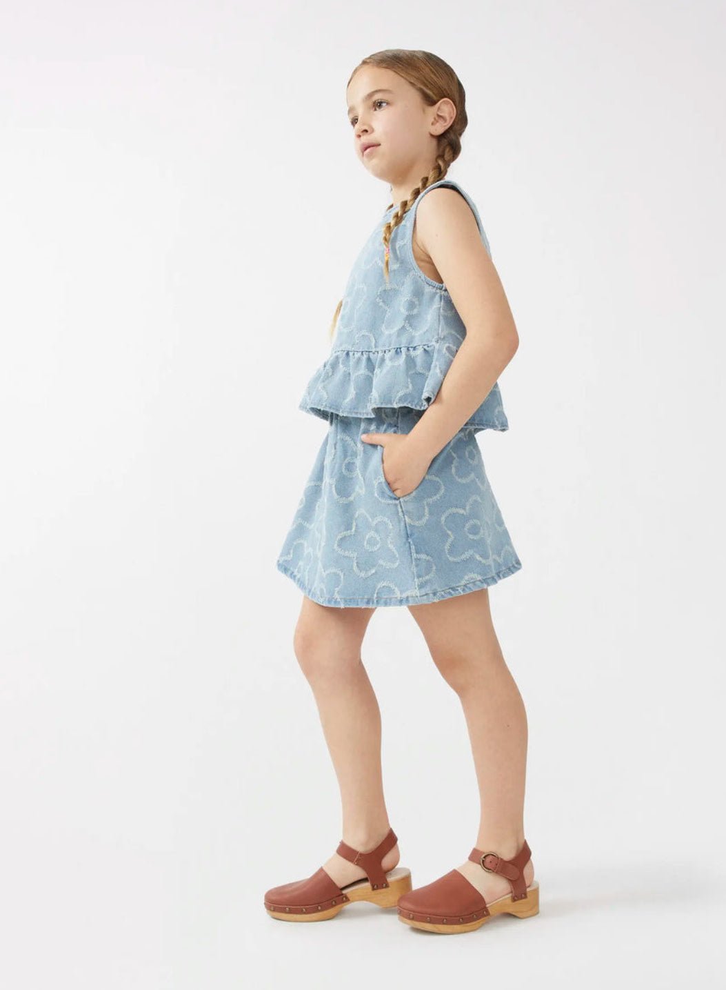 Denim Short Skirt - Flea Boutiques